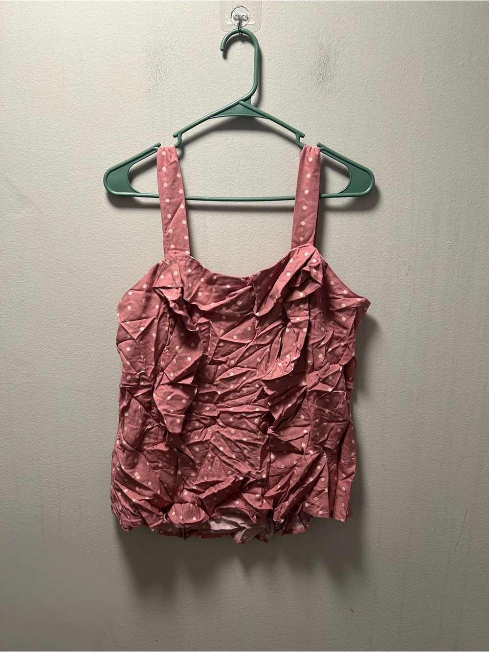 Matilda Jane Pink Polka Dot Ruffle Tank
